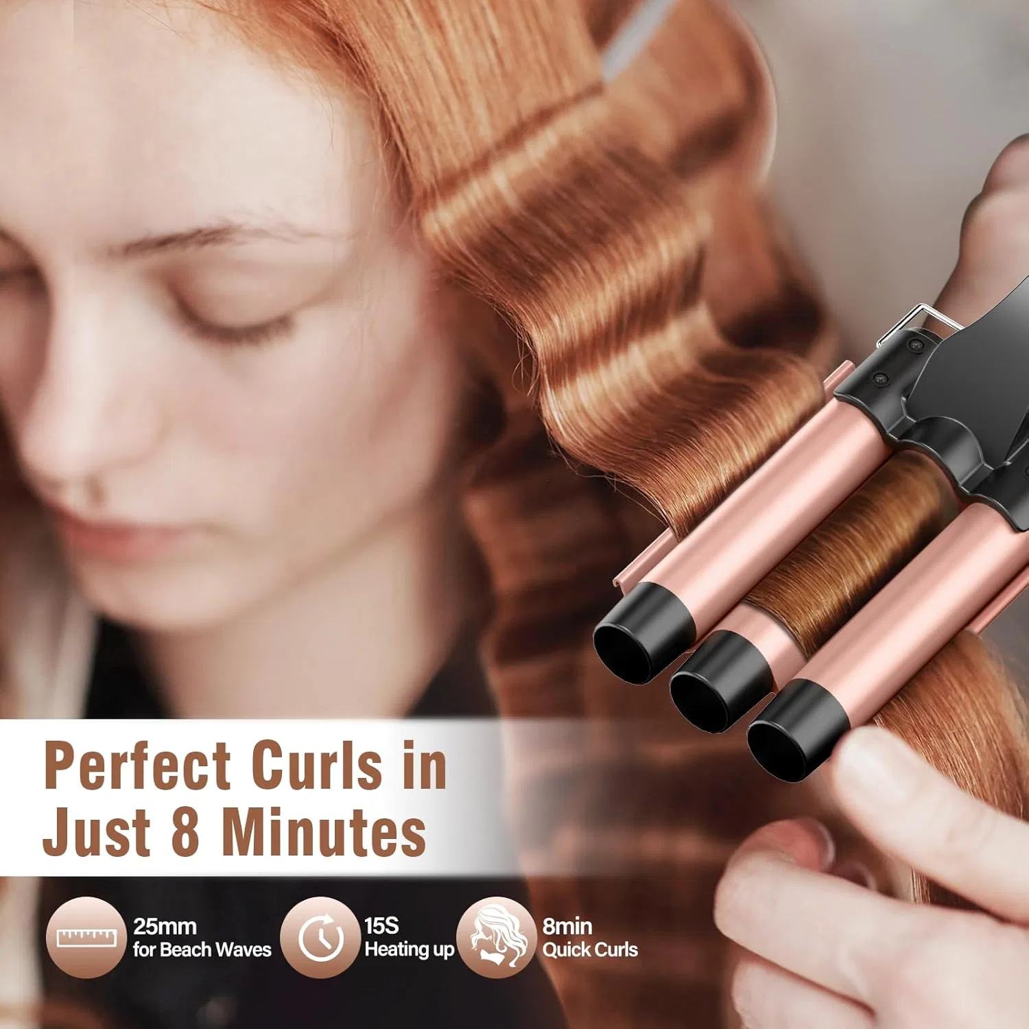 Набор щипцов для завивки 5 в 1 PRO от BESTOPE Bestope Pro, Rose Gold — фото 2