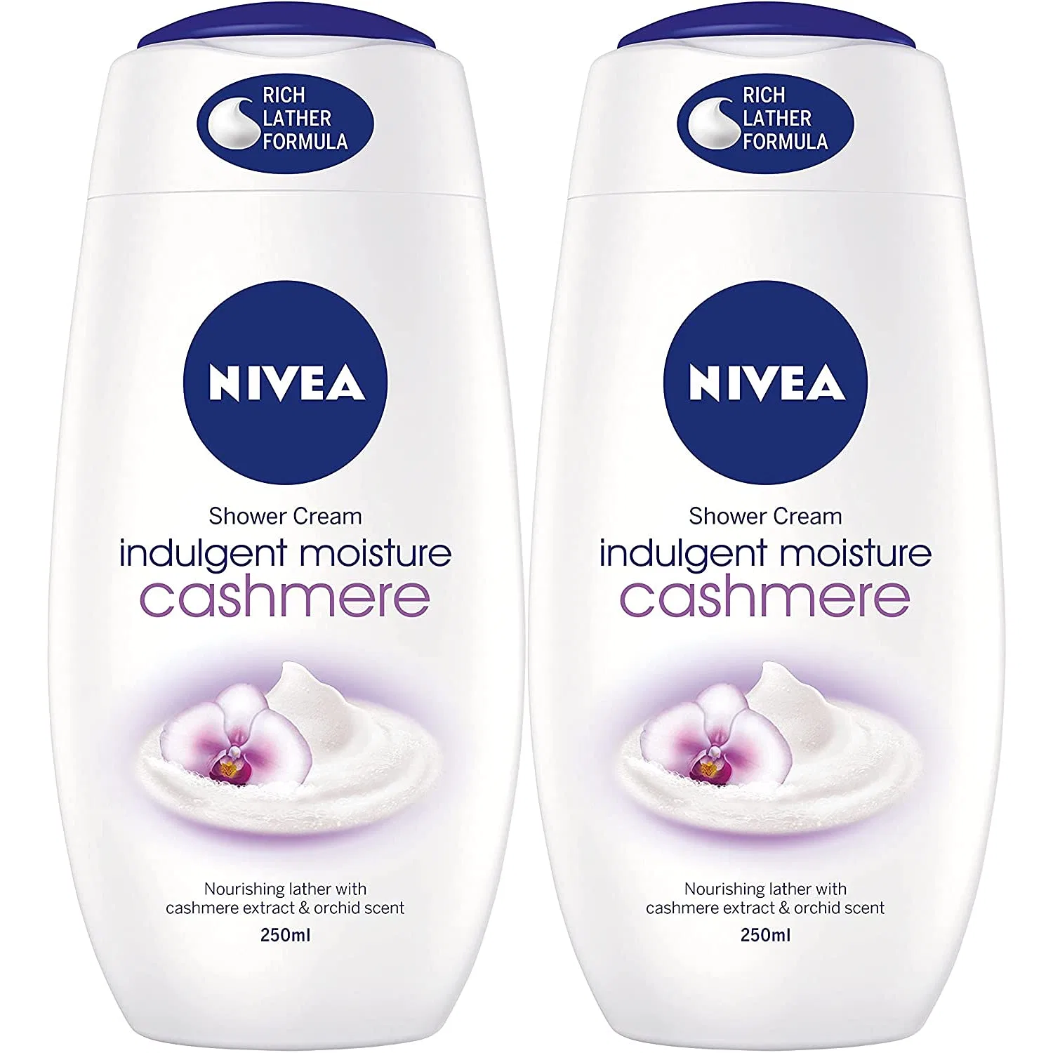 Крем-гель для душа NIVEA Indulgent Moisture Cashmere, 2 x 250 мл Nivea