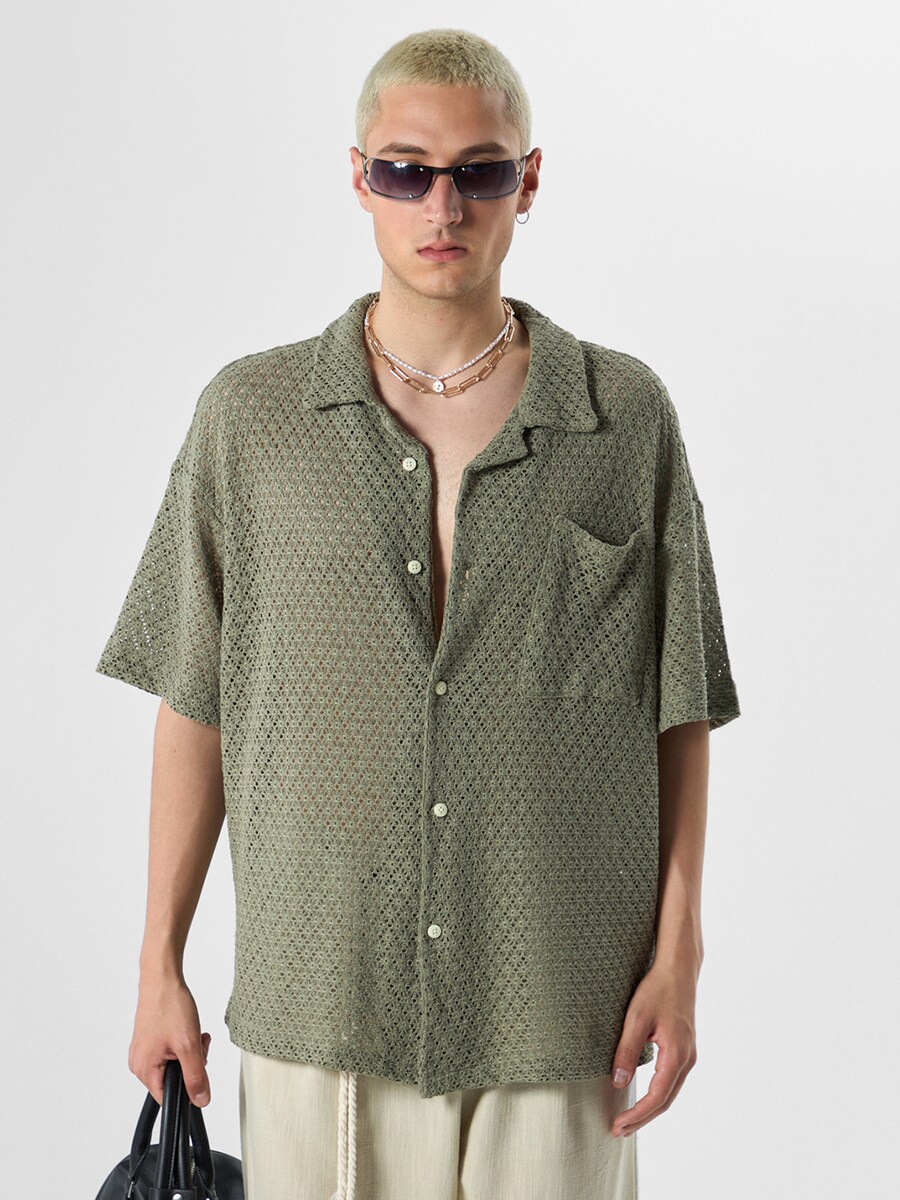 

Рубашка на пуговицах Comfort fit VAMOS CLO Nemesia, оливковый