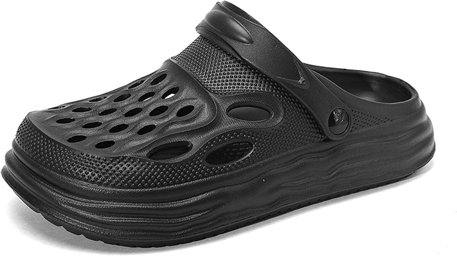 

Летние сандалии мужские и женские, сабо, садовая обувь, нескользящие, быстро сохнущие, пляжные, домашние, для душа, мюли с регулируемым каблуком Generic, черный