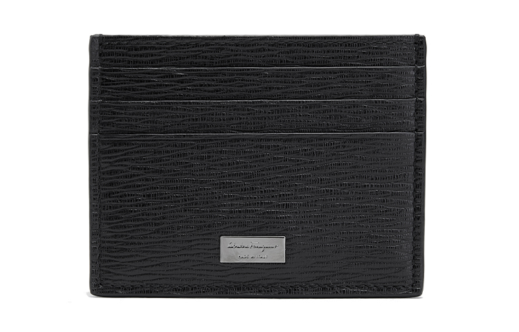 

Кошелек для карт из телячьей кожи FERRAGAMO мужской черный