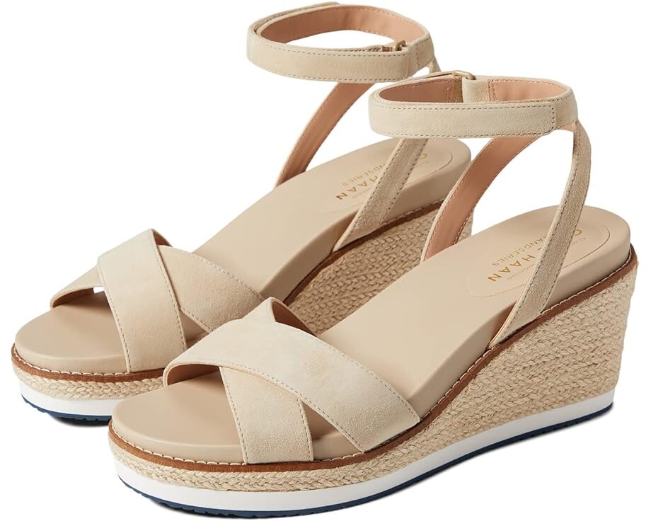 

Туфли Cole Haan Cloudfeel Espadrille Wedge Sandal 75 mm, цвет Sesame