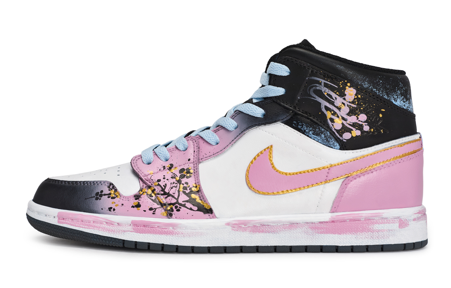 Jordan Air 1 811 Manufacturing, Golden Thread Plum Blossom, специальная коробка для обуви, устойчивая к истиранию, Mid top — фото 3