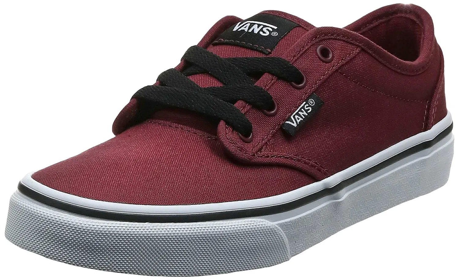 Детские кроссовки на шнуровке Atwood Vans, Canvas Oxblood Black