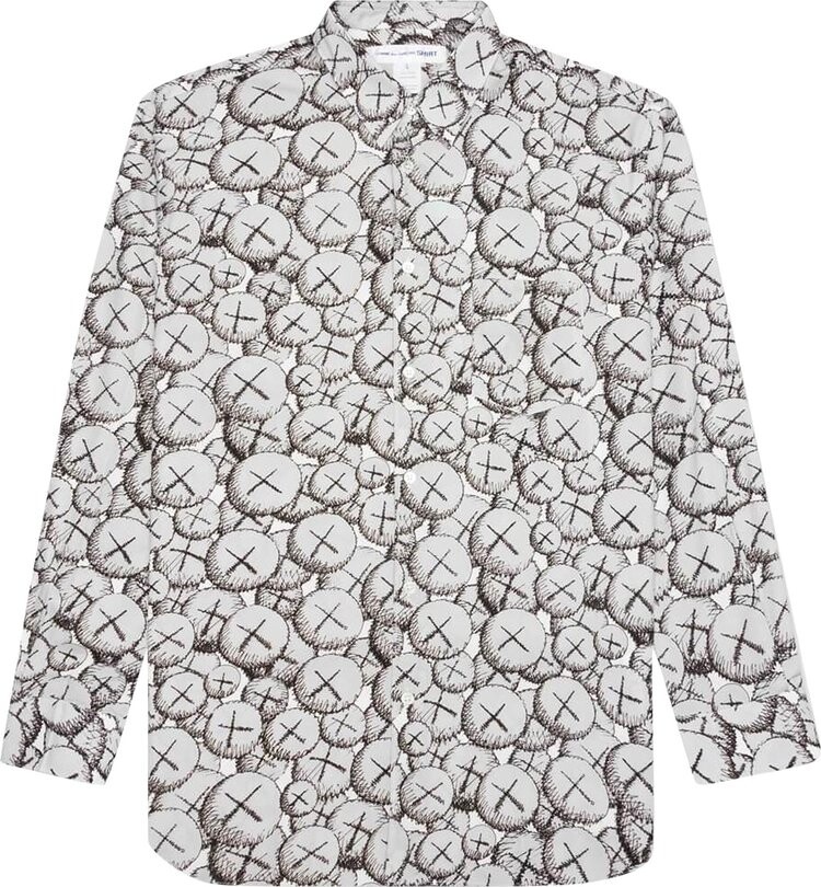 

Рубашка Comme des Garçons SHIRT x KAWS Classic Printed Shirt Print D 'Grey', серый