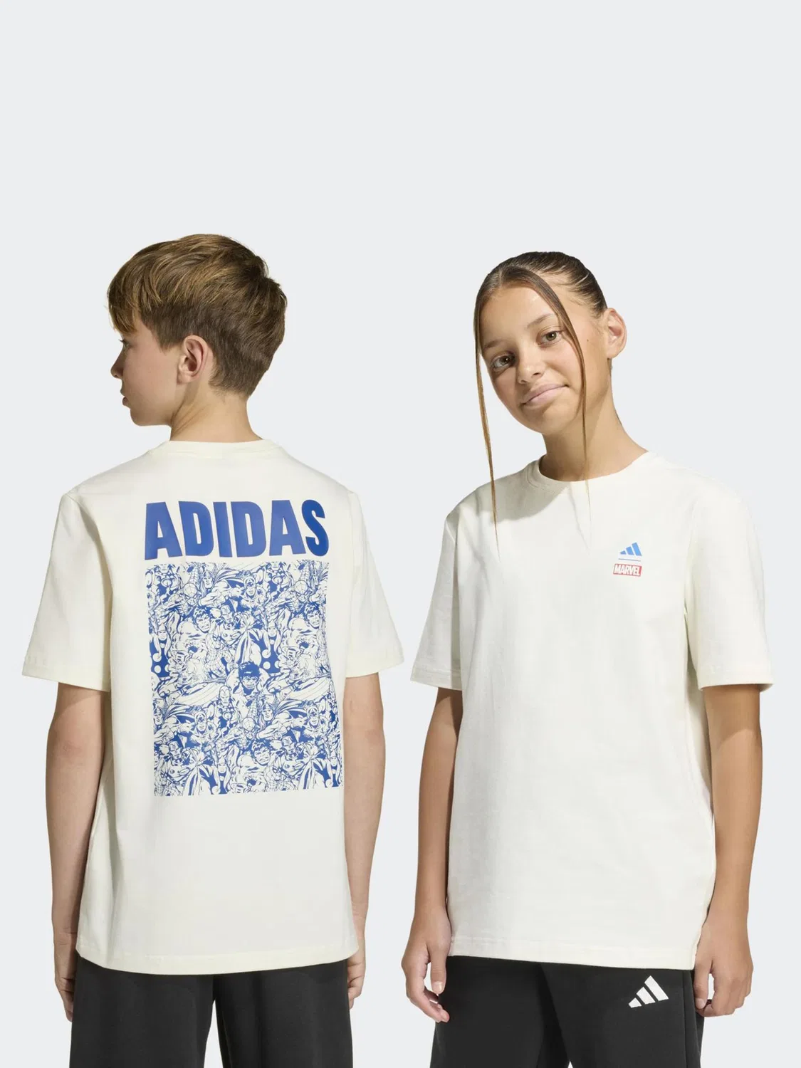 Футболка с принтом Marvel Avengers adidas, белый