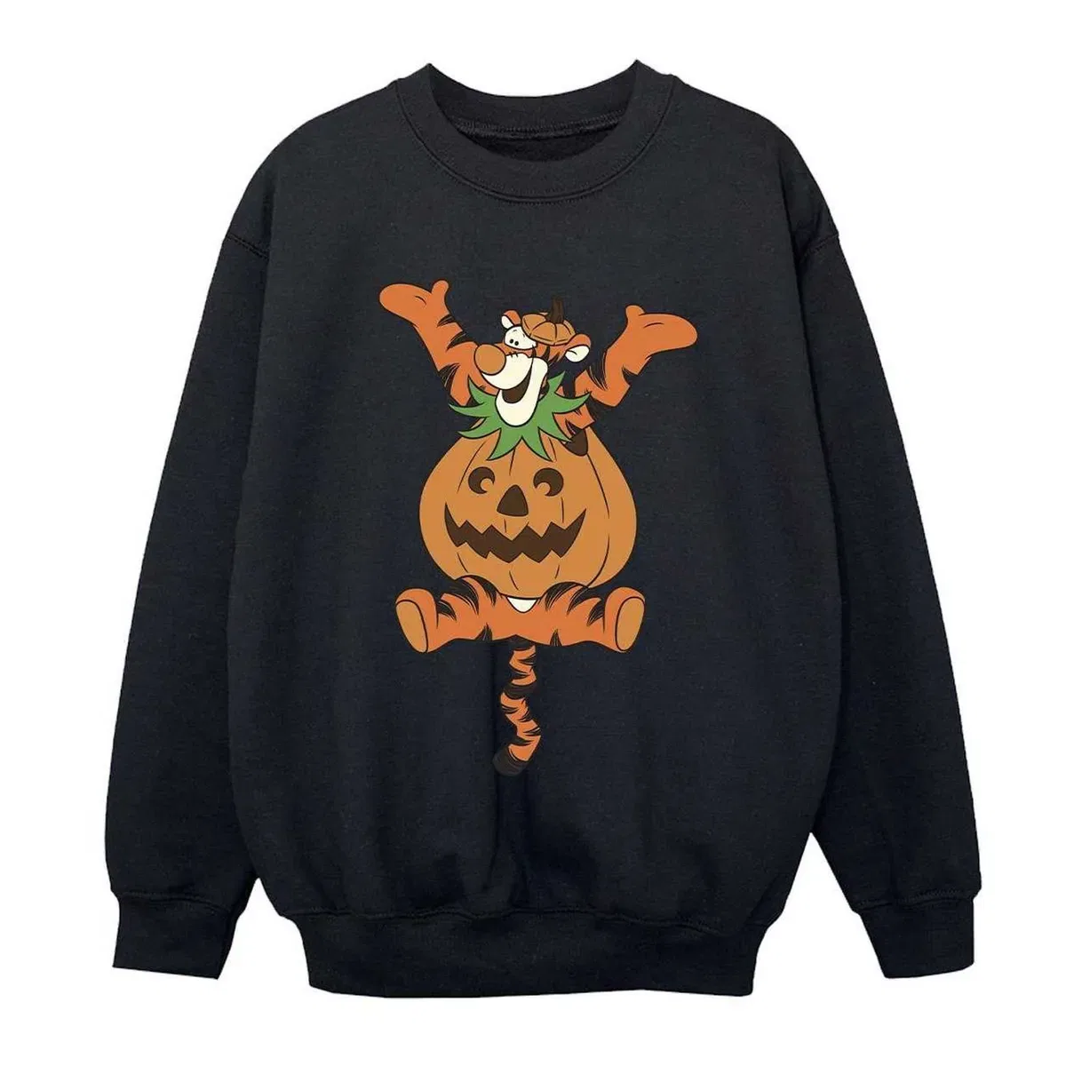 Свитшот с принтом Tigger pumpkin Winnie The Pooh, Black