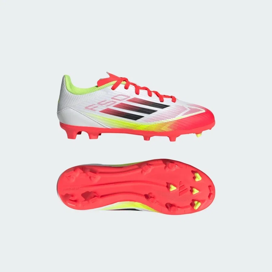 Бутсы для футзала детские с принтом F50 League Fg/mg J adidas, Белый — фото 2