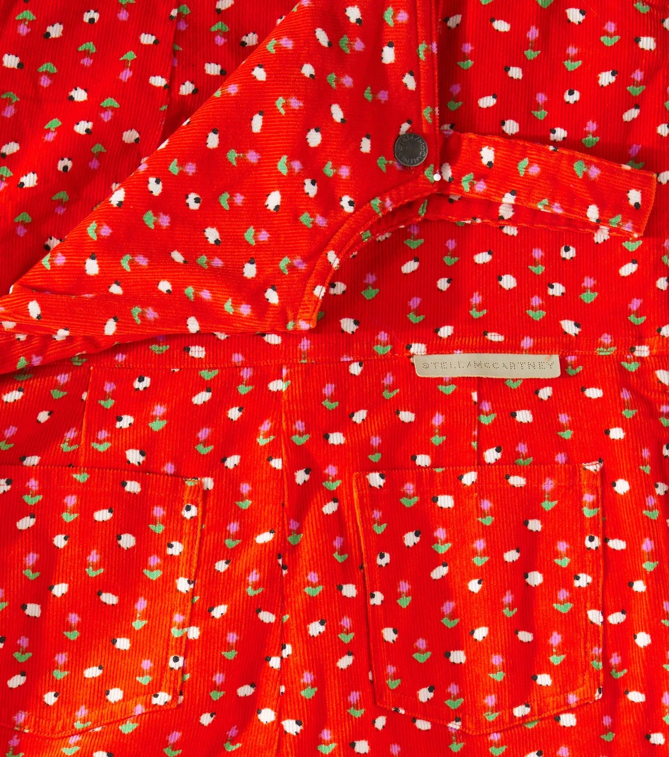 Комбинезон хлопковый Stella Mccartney Kids, красный — фото 2