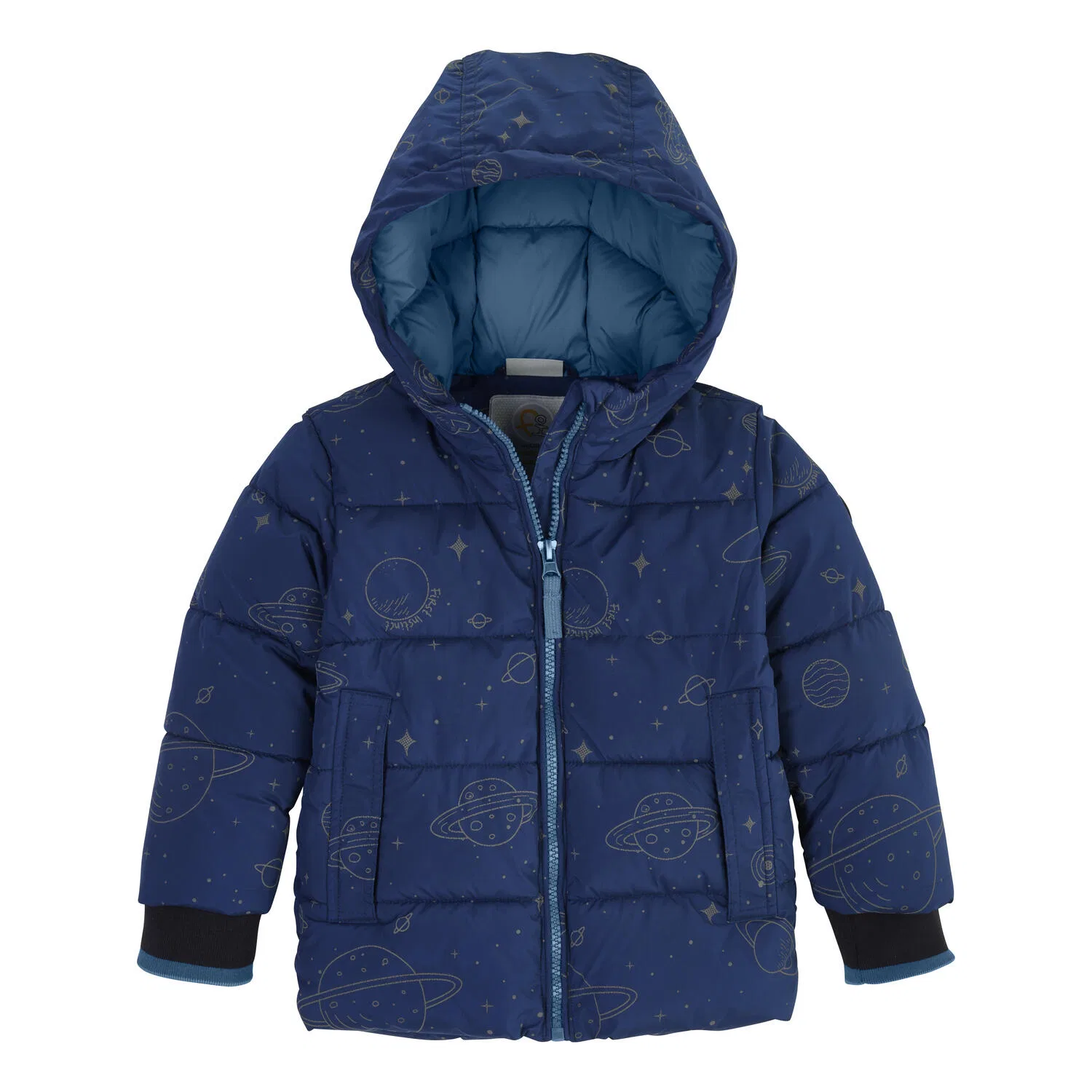 Детская стеганая куртка с капюшоном FIOW 23 MNS QLTD JCKT Killtec, Blau Grau