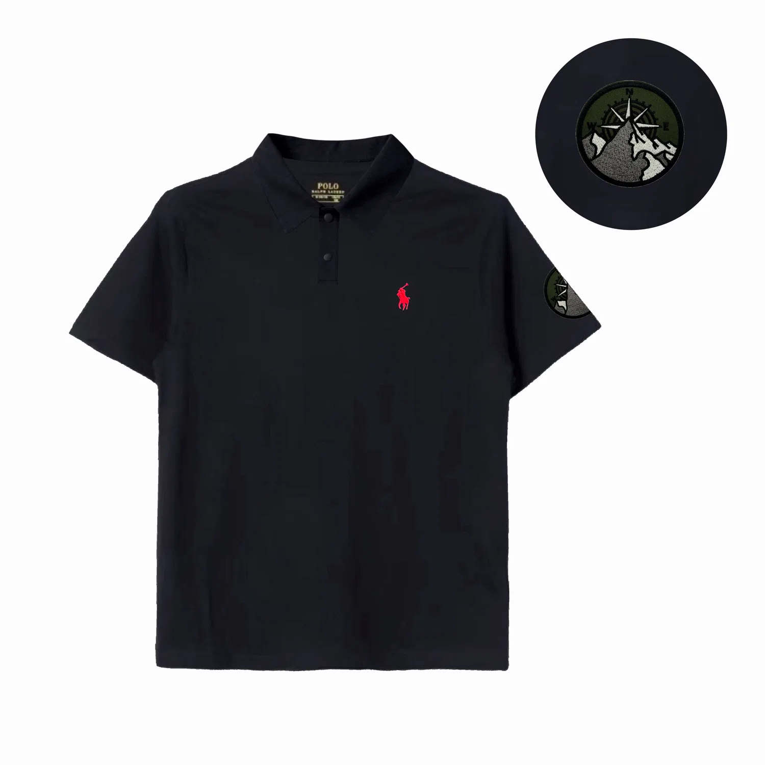 Детская футболка с поло-воротником Polo Ralph Lauren, Black — фото 3
