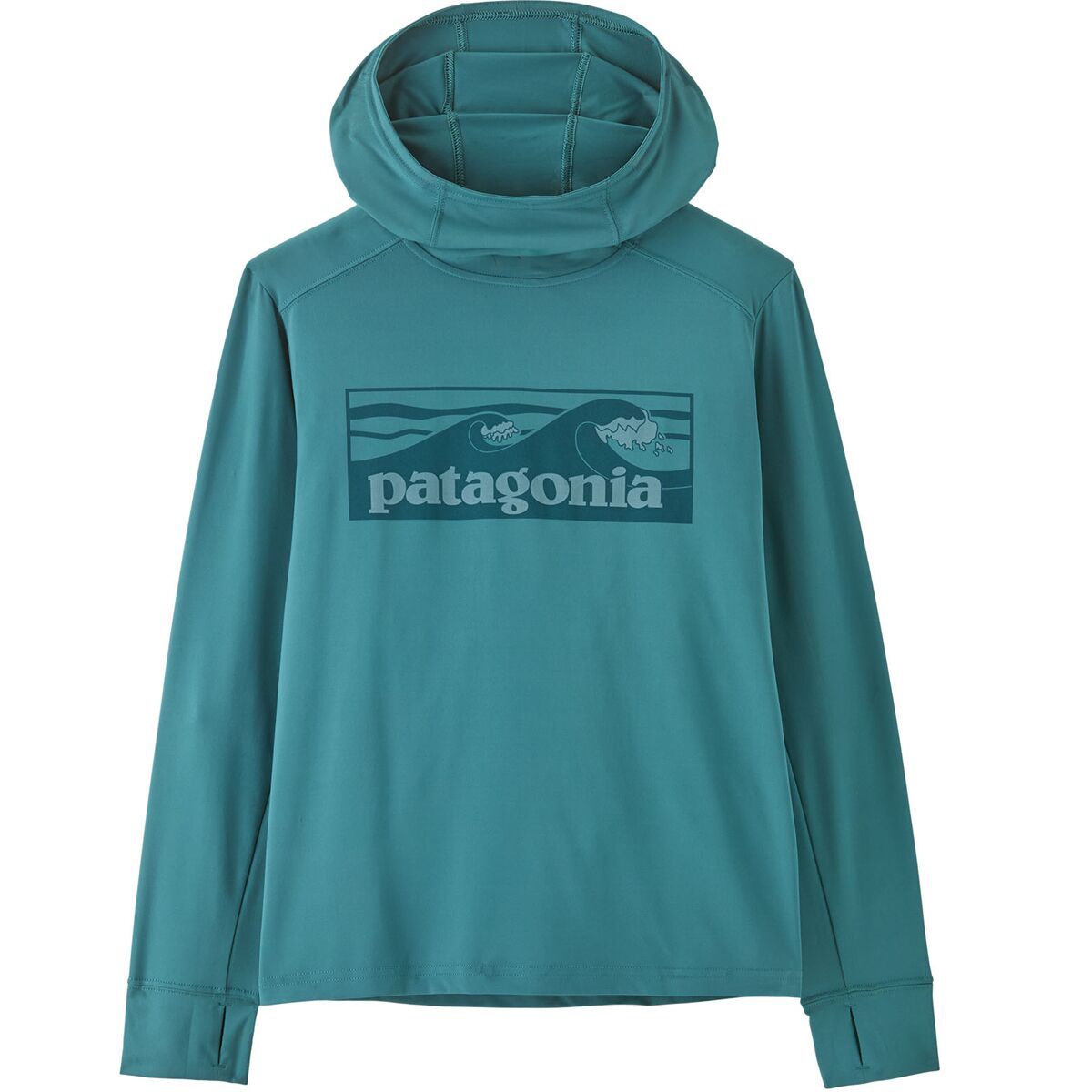 

Капиленовый шелковистый худи — детский Patagonia, синий