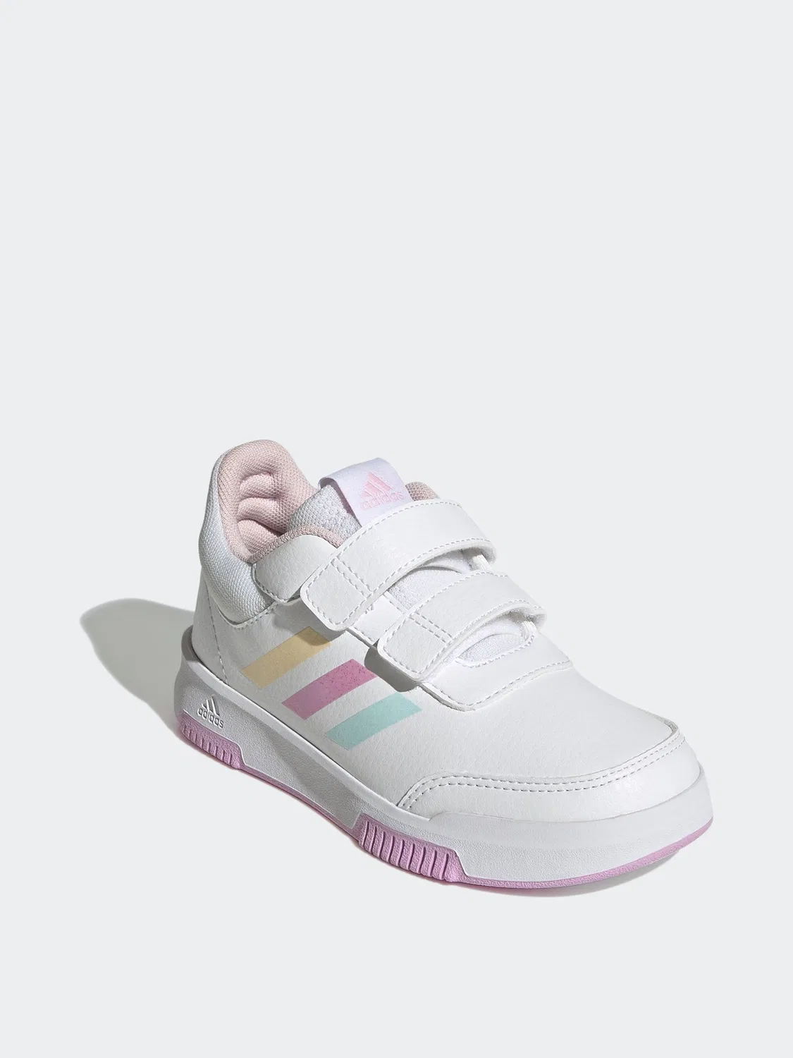 Кроссовки детские Tensaur adidas, бело-розовый — фото 2