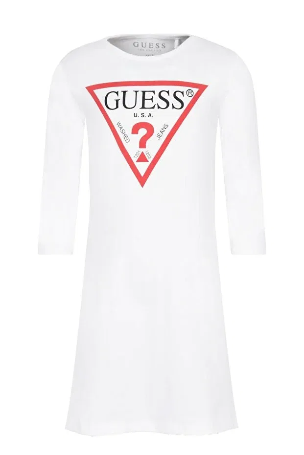 Детское платье для девочек хлопковое Guess, White