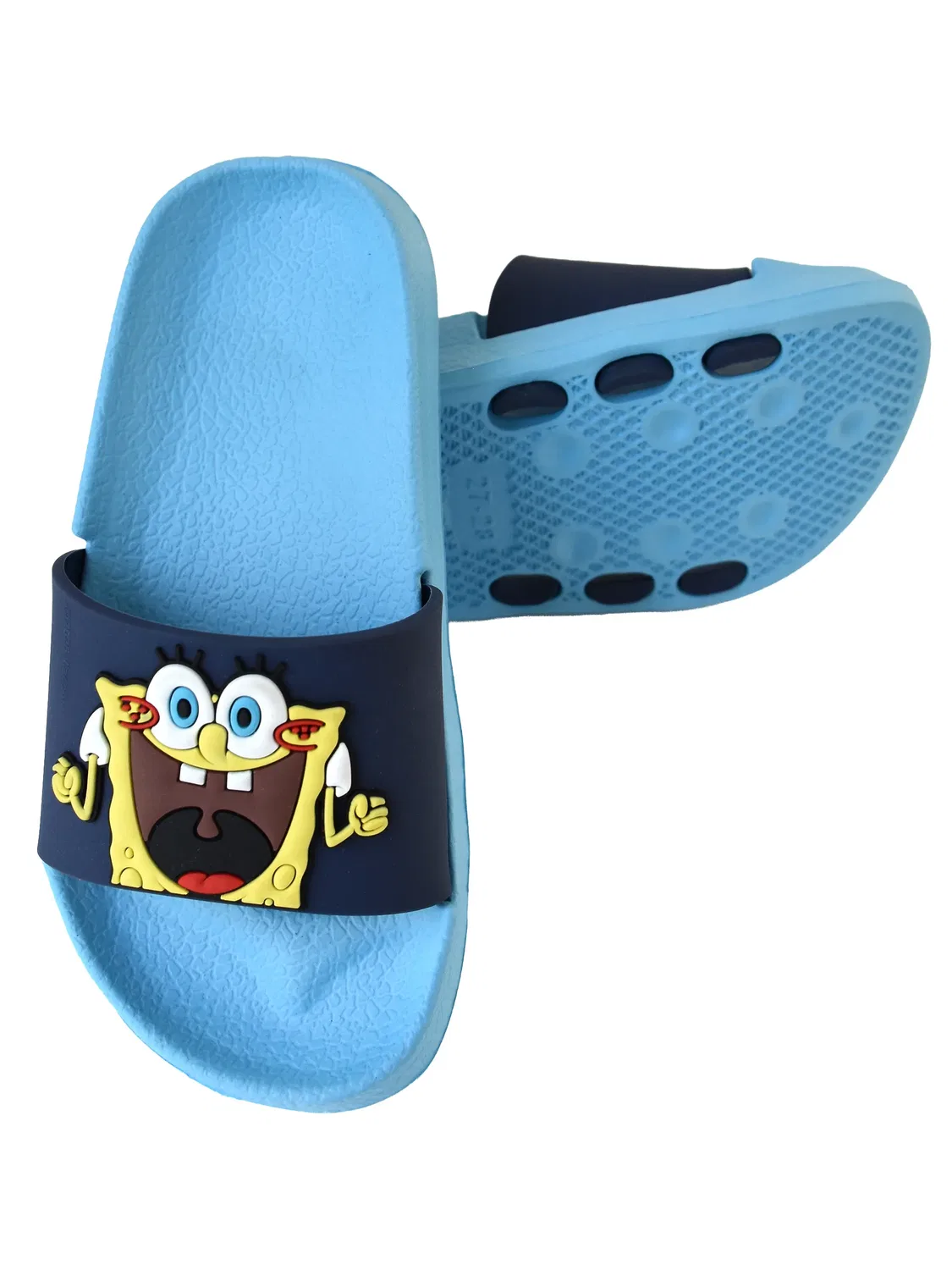 Мюли с принтом Spongebob Schwammkopf 3D Badelatschen Soak up the Vibes Spongebob, синий — фото 3