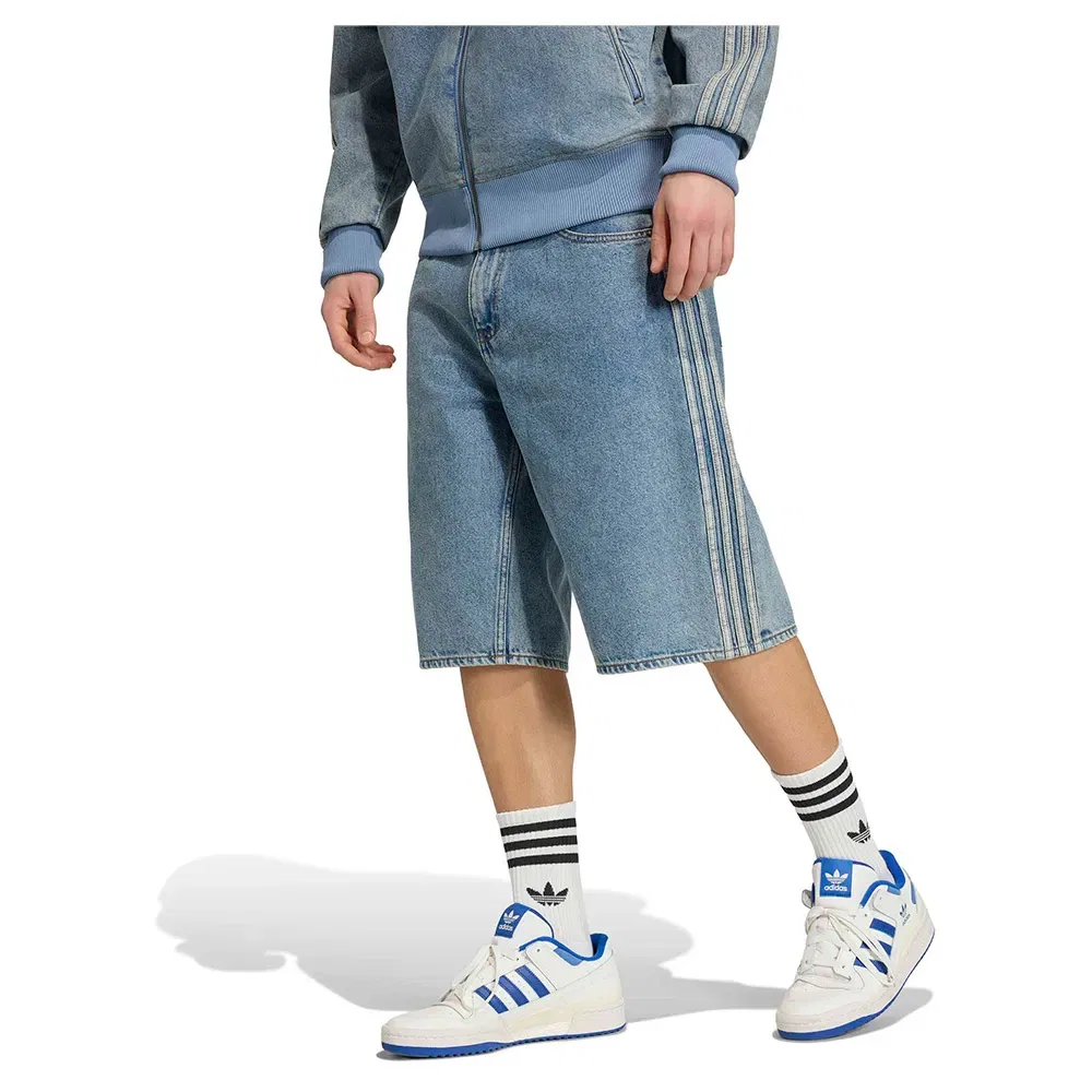 Шорты джинсовые Firebird Adicolor Mid-Rise Straight Leg Adidas Originals, синий