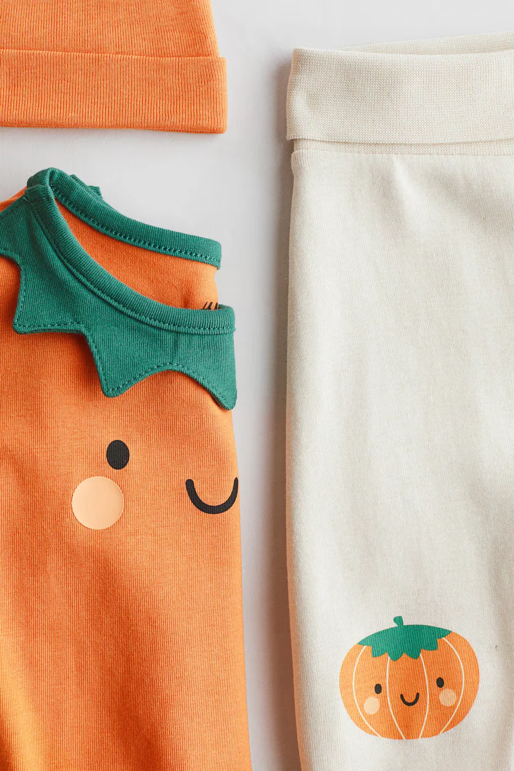 Комплект из 3 предметов из хлопкового трикотажа H&M, Orange/Kürbisse — фото 2