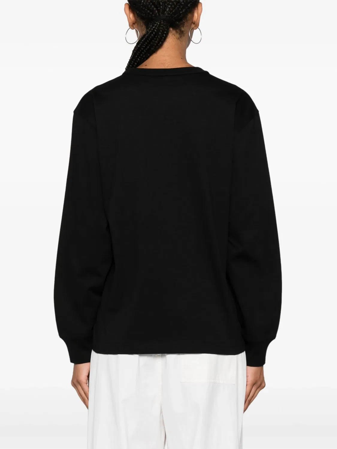 Футболка с объемным логотипом и длинными рукавами Alexander Wang, черный — фото 3