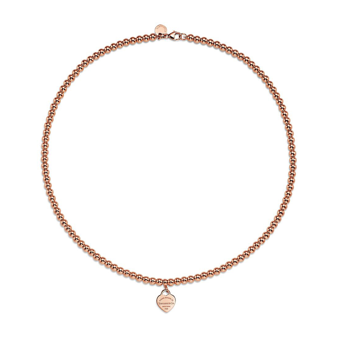 Колье Tiffany & Co. Return to Tiffany Heart Tag Bead, розовое золото — фото 2