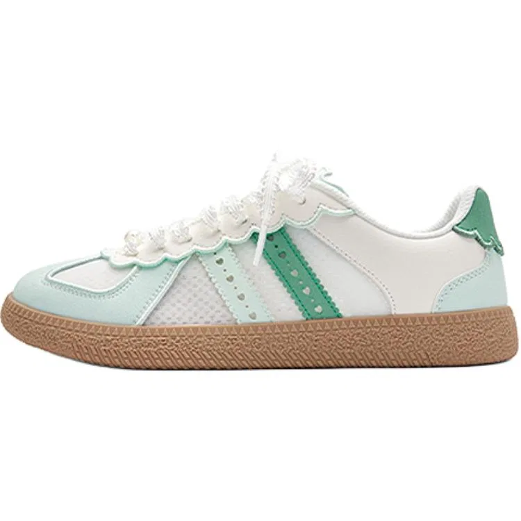 Детские кеды для скейтбординга Low Top, BALABALA, White Green