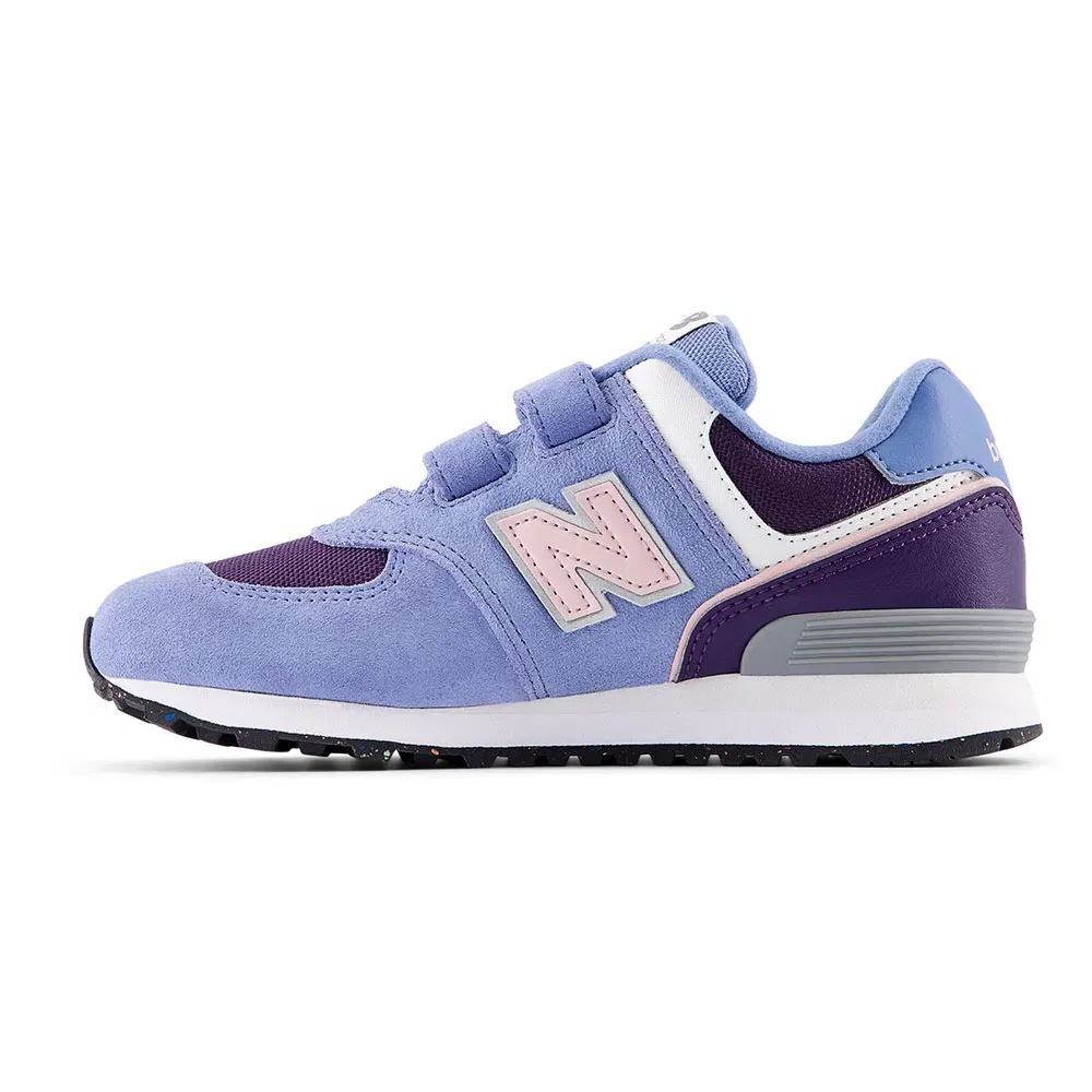 Кроссовки 574 Hook & Loop PS New Balance, синий — фото 3