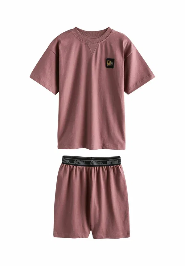 Комплект пижам, хлопок, shorts pyjamas 2 pack set, Next, Pink, Green, зеленый/розовый — фото 3