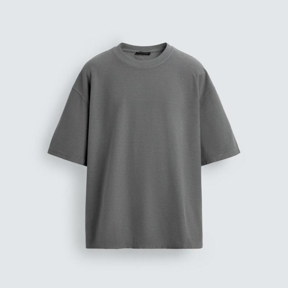 

Футболка Zara Basic Textured, серый