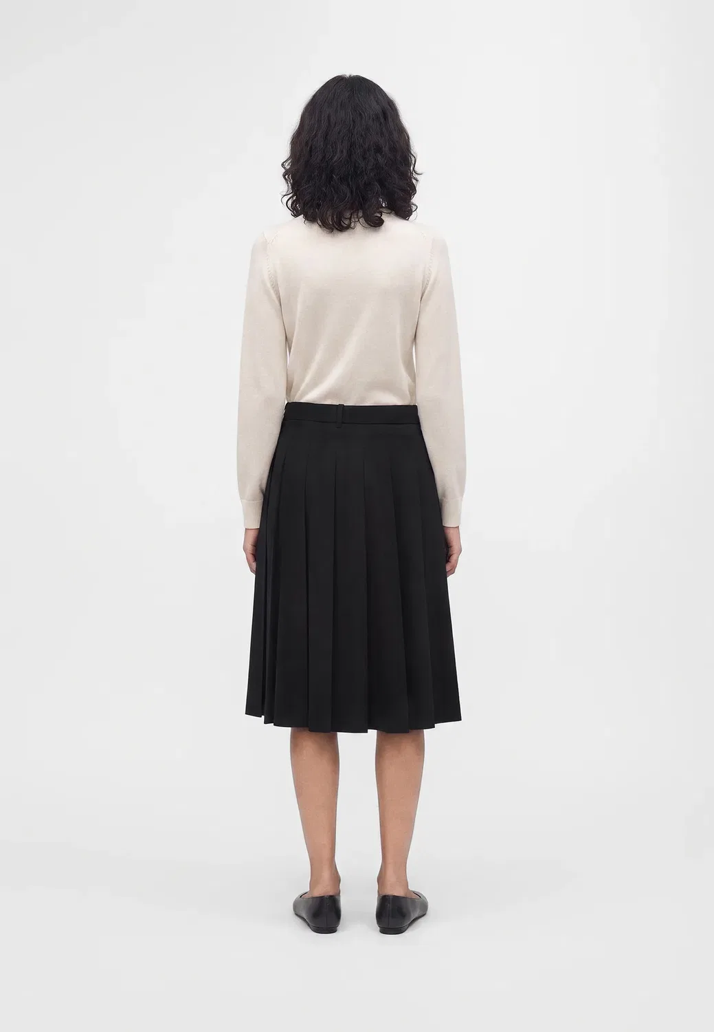 Юбка до колена со складками - плиссированная юбка Tommy Hilfiger, Black — фото 3