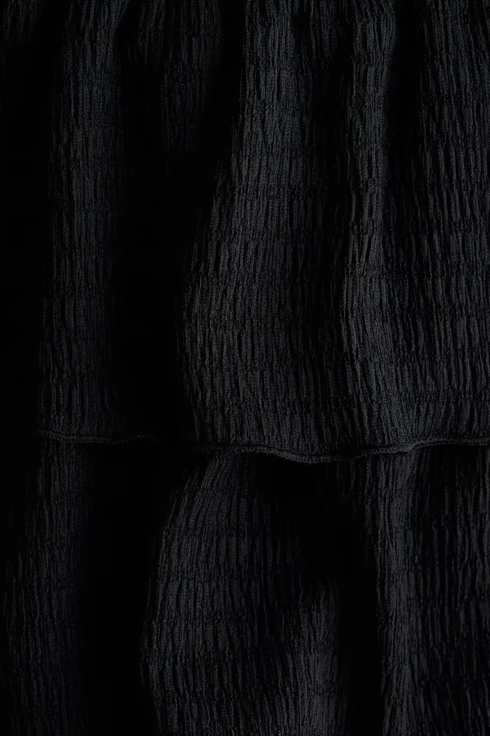 Многоярусная юбка с фестончатой отделкой H&M, Schwarz — фото 4