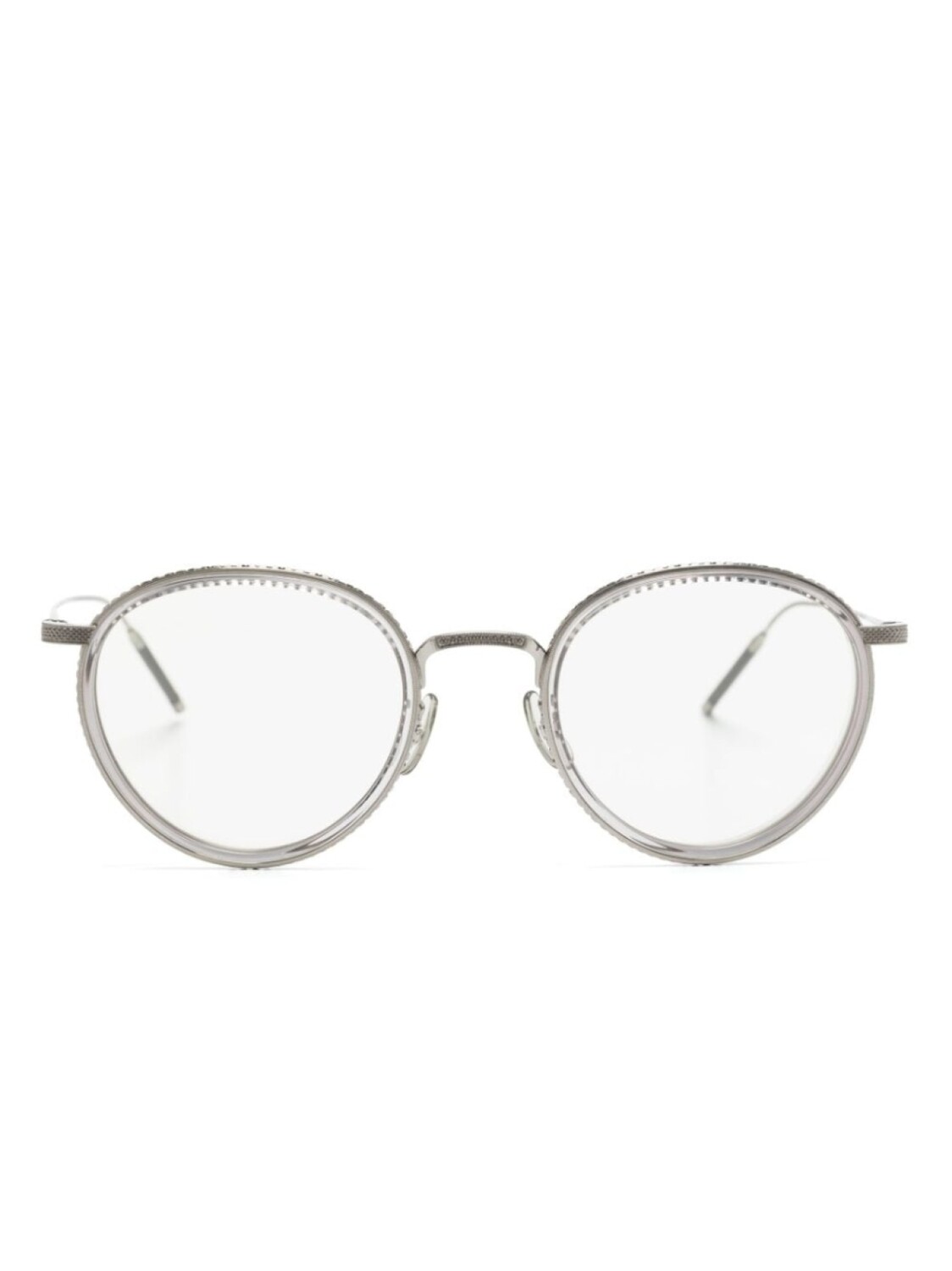 

Oliver Peoples очки TK-8 в круглой оправе, серебристый