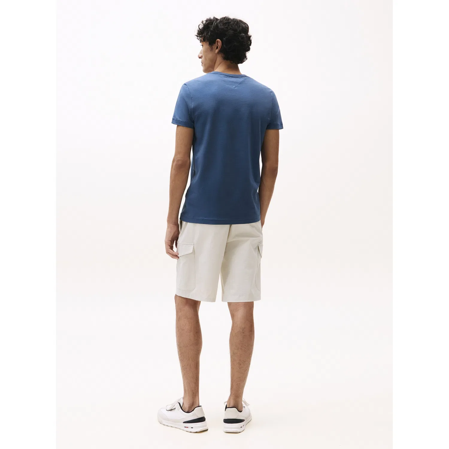 Мужская футболка с логотипом Tommy Hilfiger STRETCH SLIM FIT TEE, Aegean Sea — фото 3