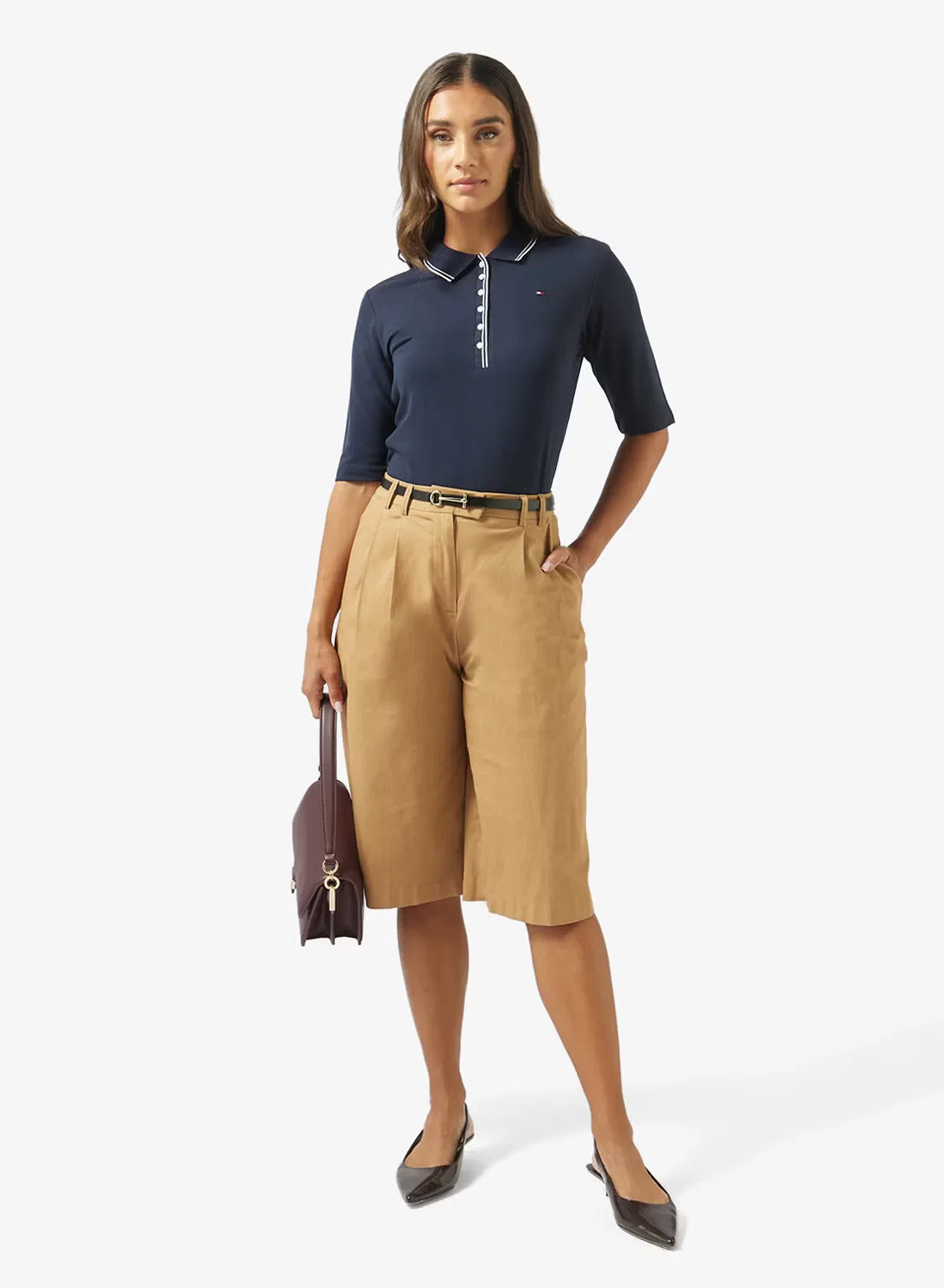 Поло с коротким рукавом Slim fit tipped Tommy Hilfiger, темно-синий — фото 4