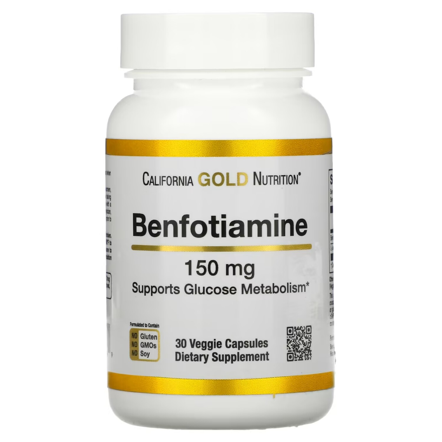 

California Gold Nutrition бенфотиамин 150 мг, 30 растительных капсул