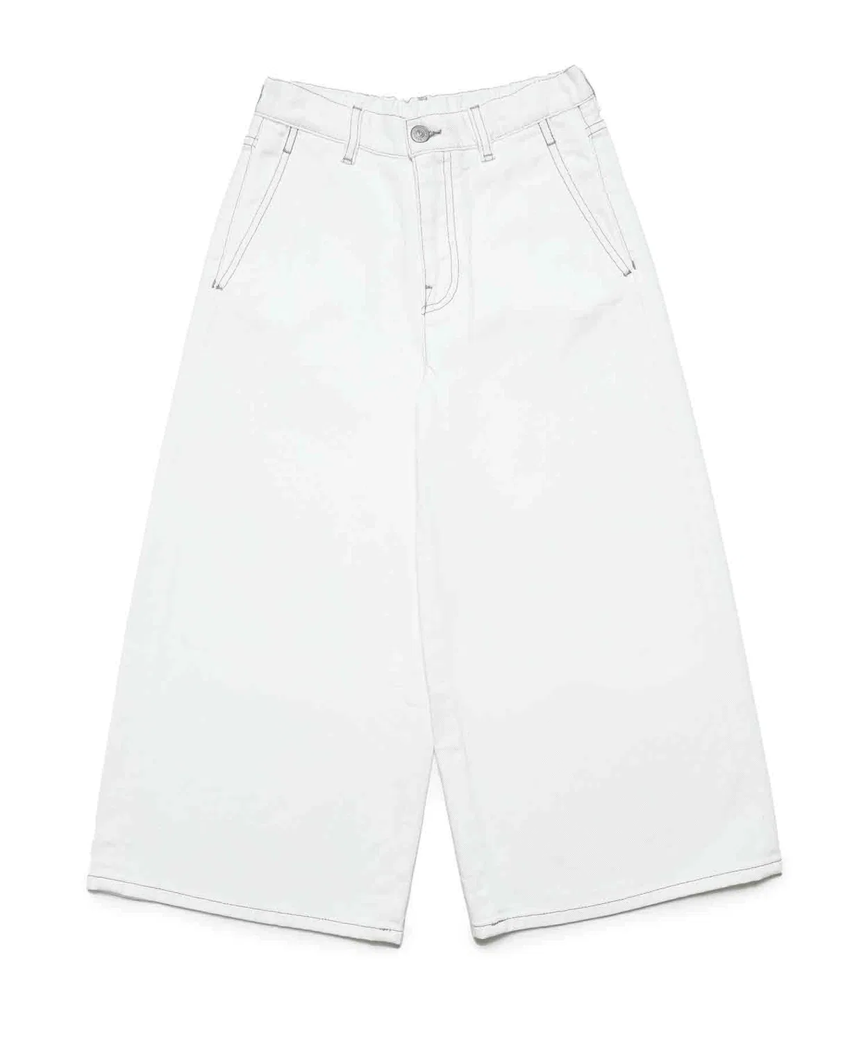 Детские джинсовые брюки свободного кроя MM6 Maison Margiela, Off White