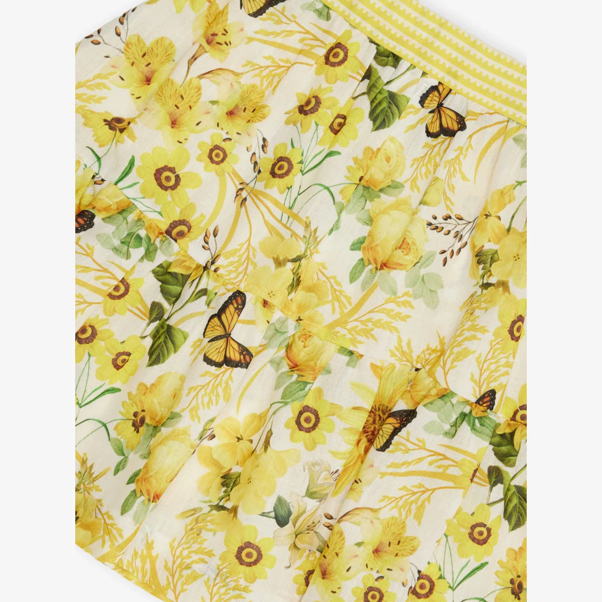 Комплект из топа и юбки с ботаническим принтом и оборками от Lapin House x Mary Katrantzou (2-12 лет), желтый — фото 2