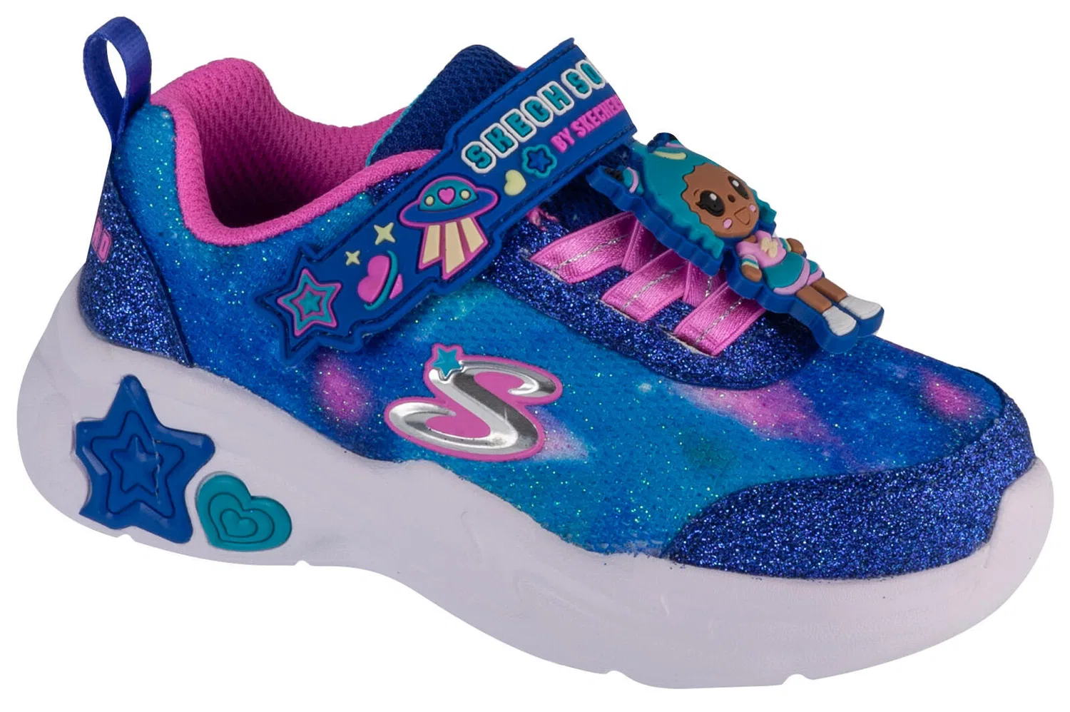 Детские кроссовки для девочек с липучкой Snuggle Sneaks - Skech Squad Skechers, Navyblau