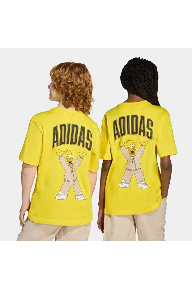 Детская футболка для девочек с принтом The Simpsons Graphics Adidas, Yellow — фото 2