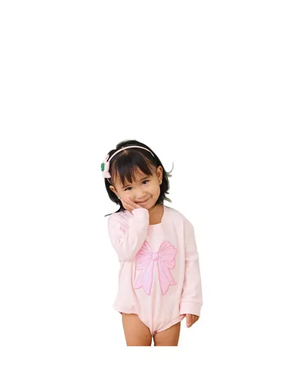 Детский комбинезон с длинным рукавом с принтом Sweet Wink, Ballet Pink — фото 2