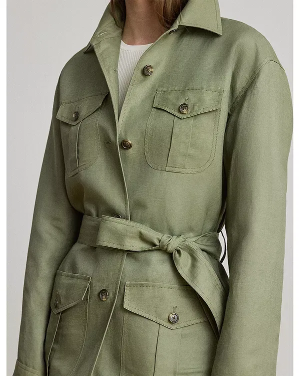 Женская куртка из льняной смеси Ralph Lauren, Light Agave — фото 4