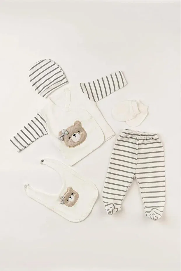 Детский комплект для новорожденных с принтом Teddy Bear Süzen Arn Baby, White