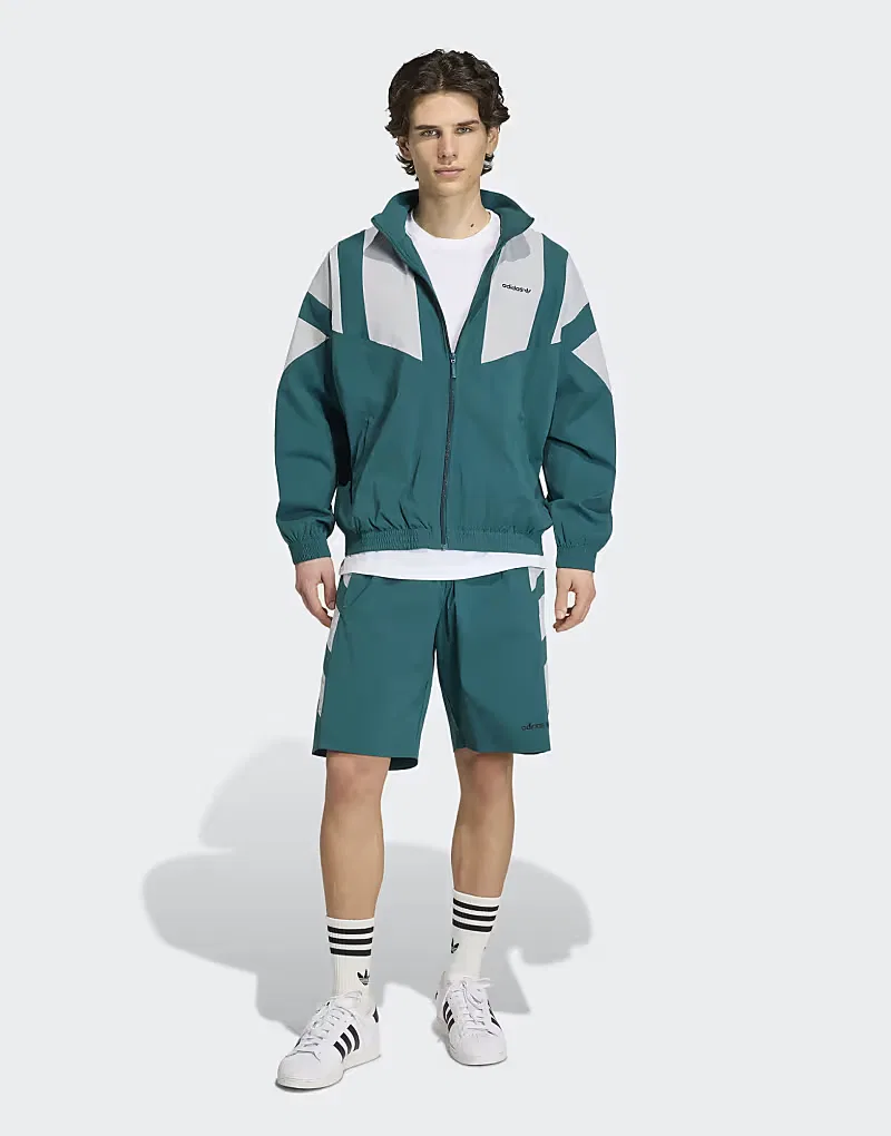Куртка спортивная Blocked Adidas Originals, Rich Green — фото 4