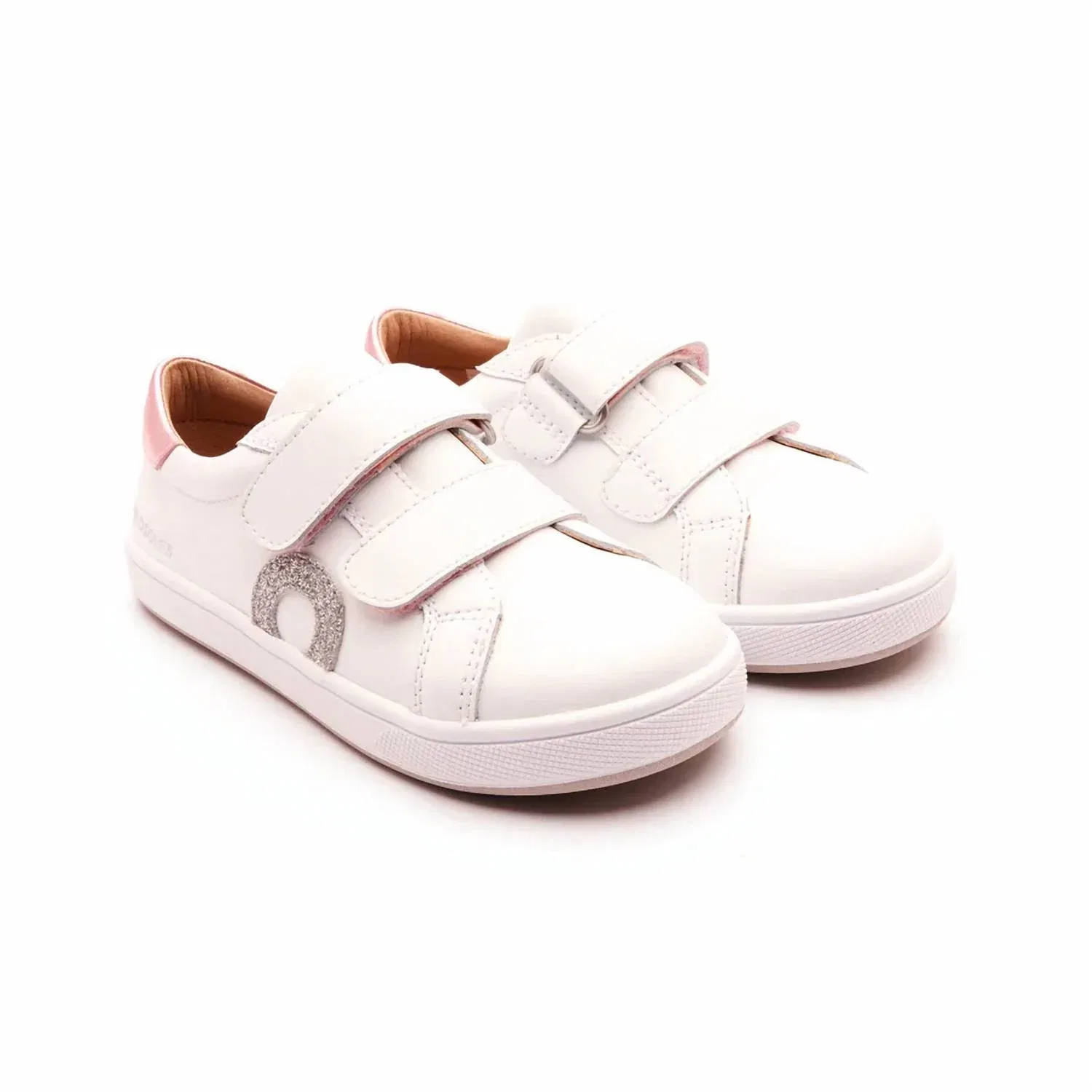 Детские кроссовки на двойной липучке Kix Double Strap VL Half Circle Old Soles, Snow/Pink Frost — фото 4