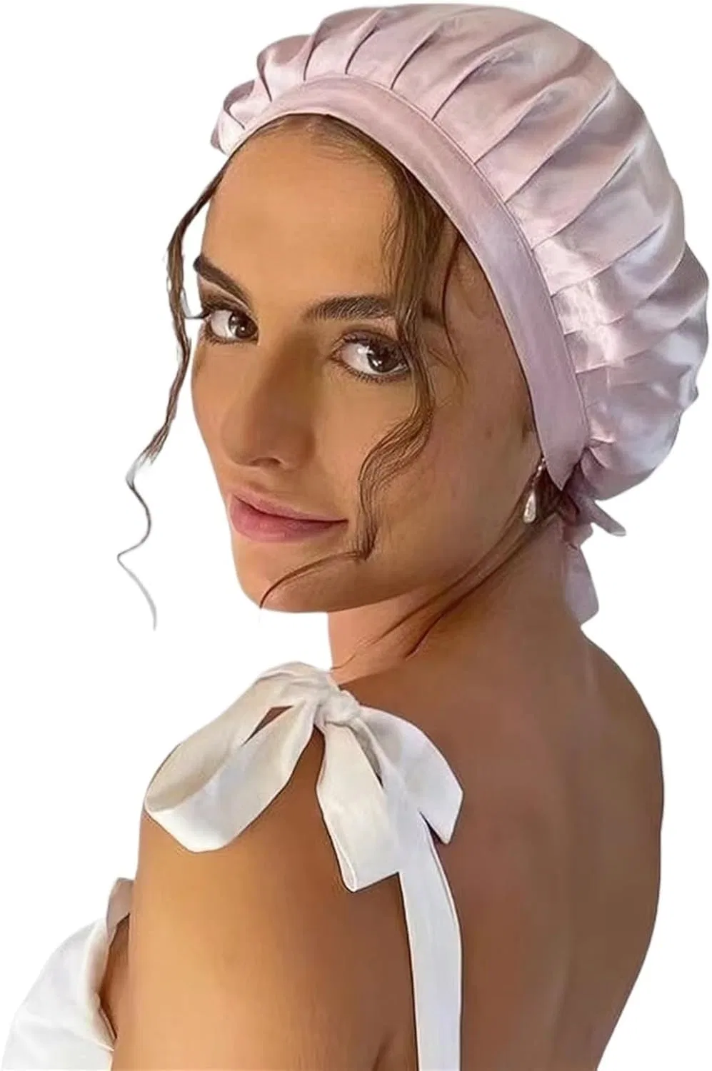 Шапочка для душа из шелка, DYYEUAVT, 1 шт, 20 г, Rosa — фото 2