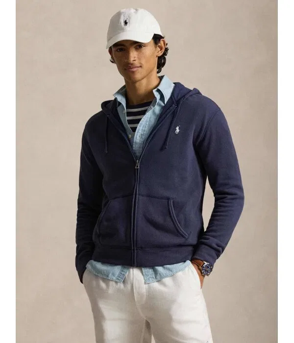 Мужская флисовая кофта на молнии Regular Fit Polo Ralph Lauren, Blu Marino