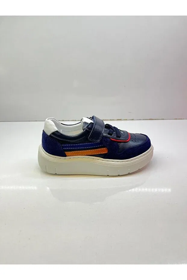Детские туфли для девочек кожаные Happy Walk, Navy Blue