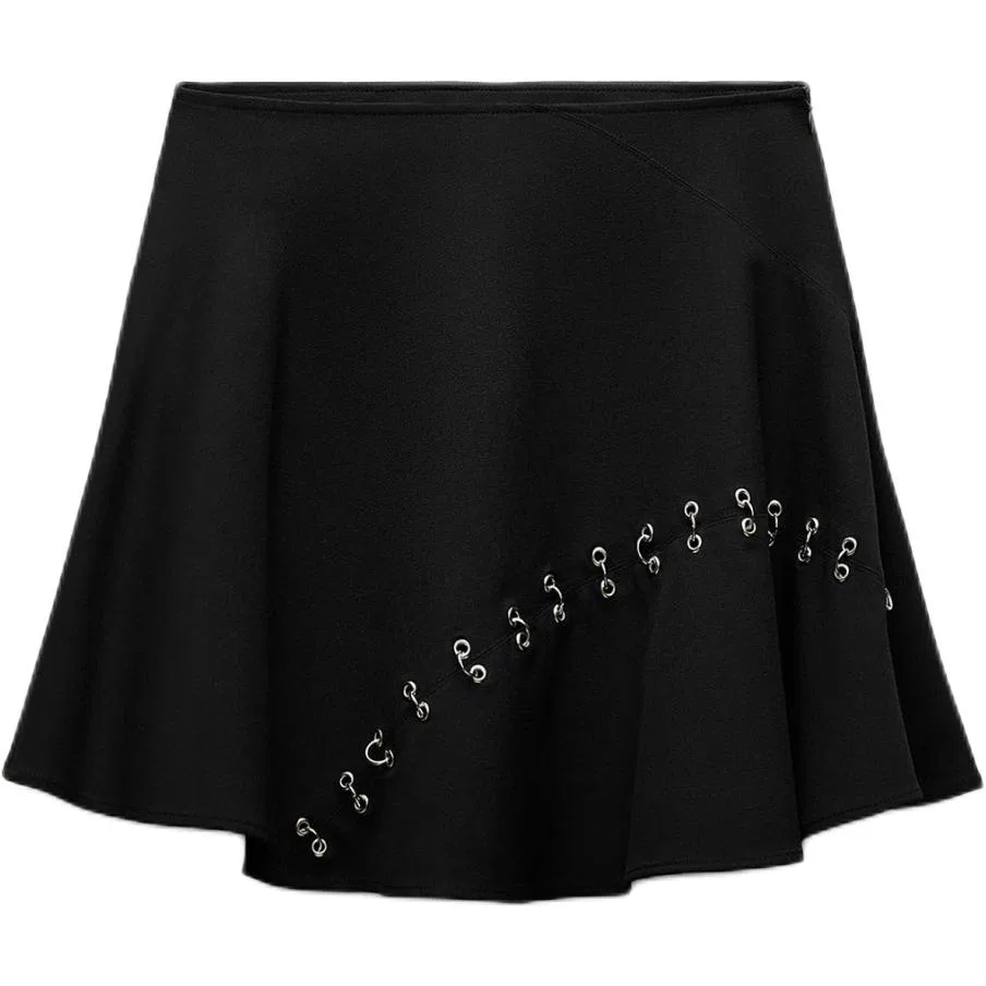 Женская юбка короткая повседневная ZARA, Черный