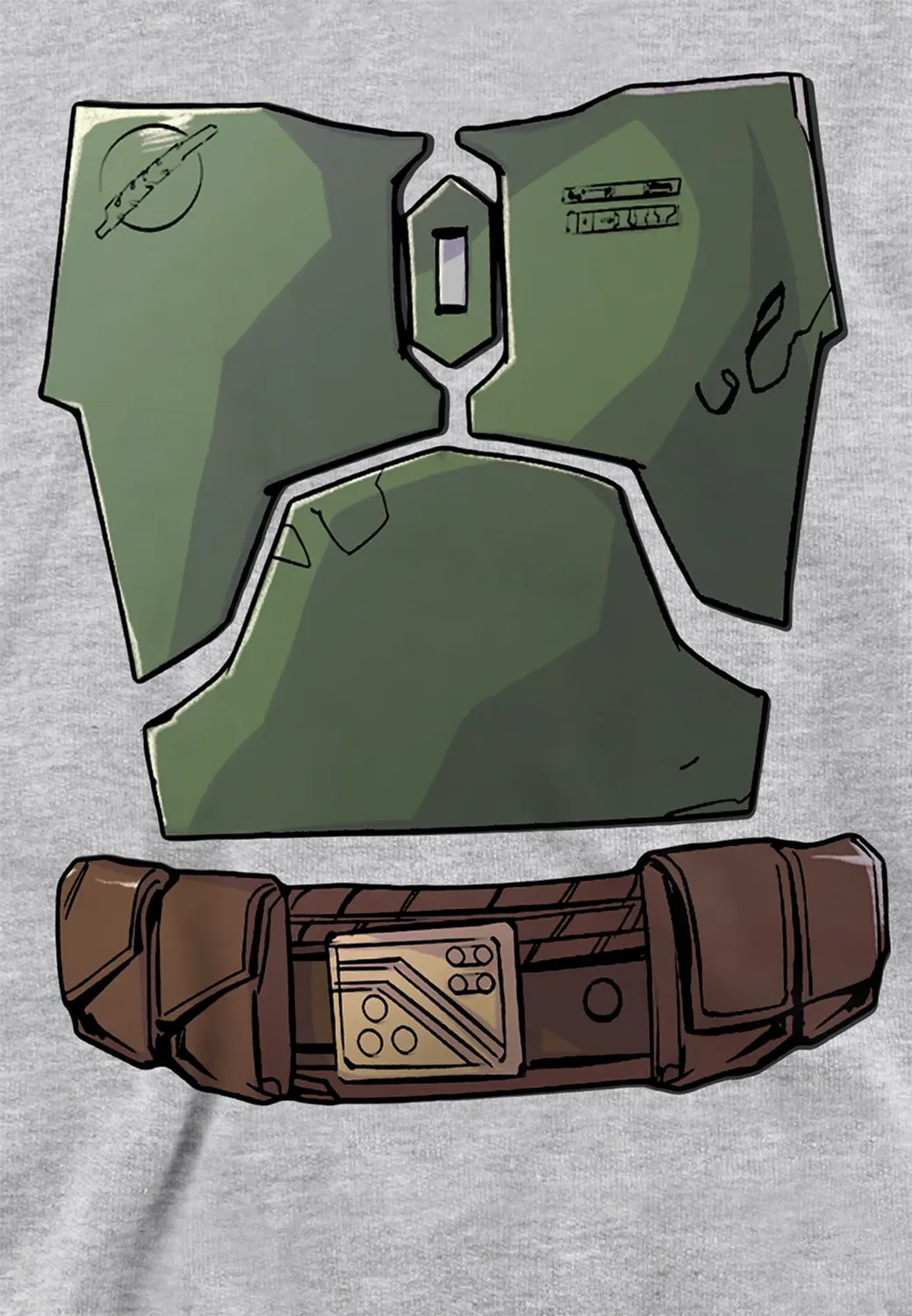 Детский пуловер с капюшоном Star Wars Boba Fett Costume Youth Kids Pull-Over Hoodie Disney, Grey — фото 2