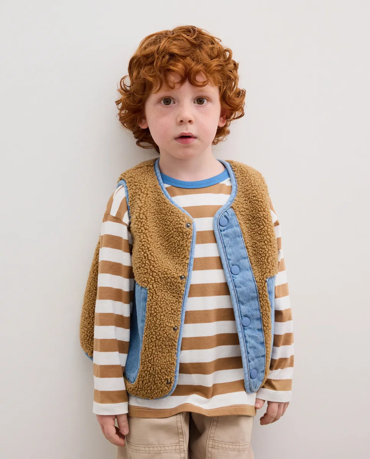 Детский жилет для мальчиков джинсовый с начесом Toffee Kids El Corte Inglés, Toffee
