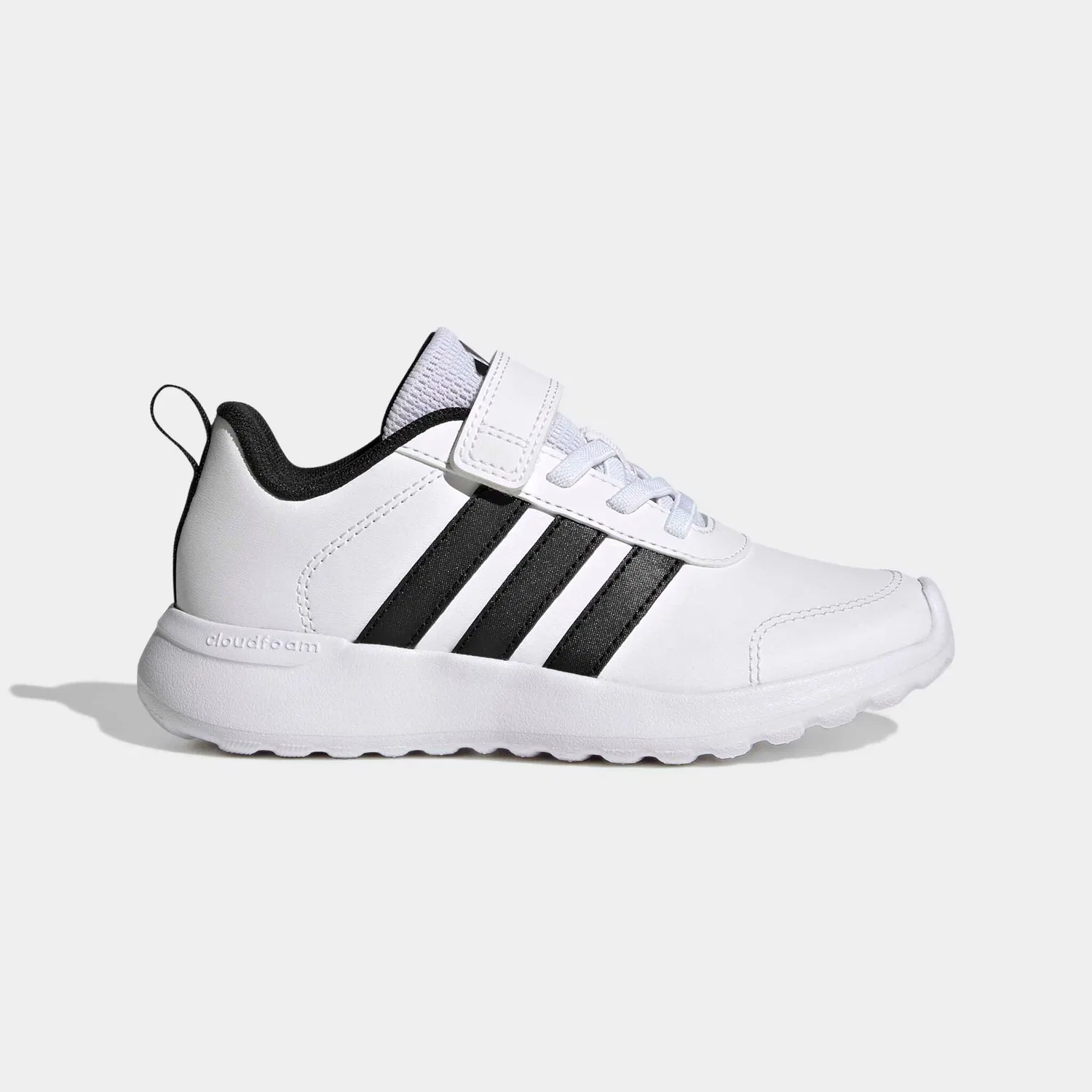 Детские спортивные кроссовки с липучкой Adidas Sportswear, Cloud White/Core Black/Ftwr White — фото 2