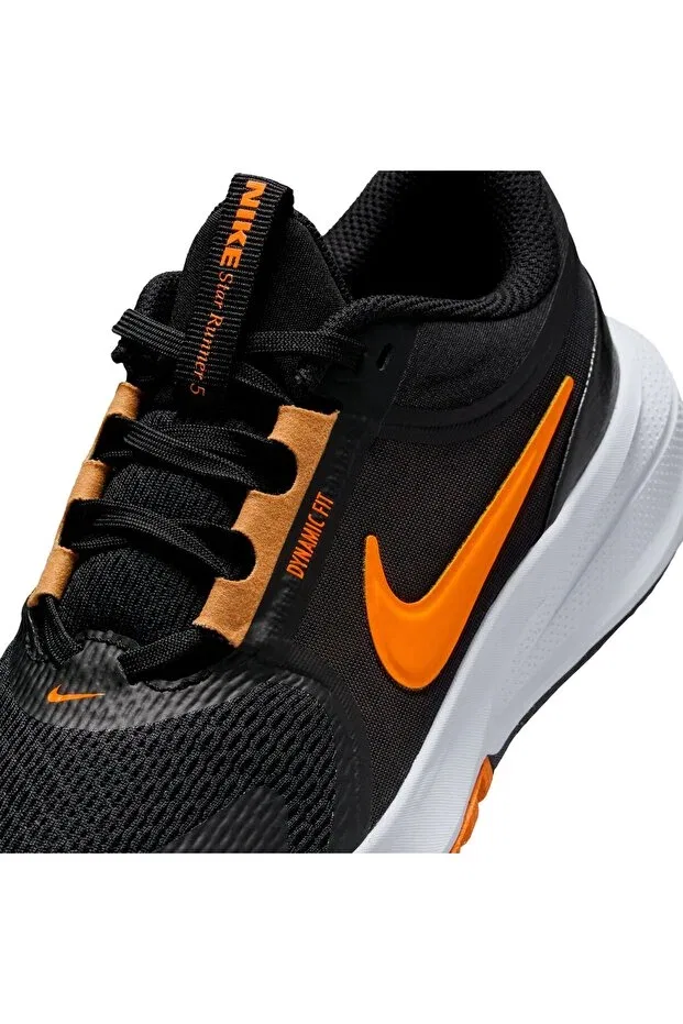 Детские кроссовки для девочек с принтом Star Runner 5 GS Nike, Black/Total Orange-Marakesh-Anthracite — фото 4